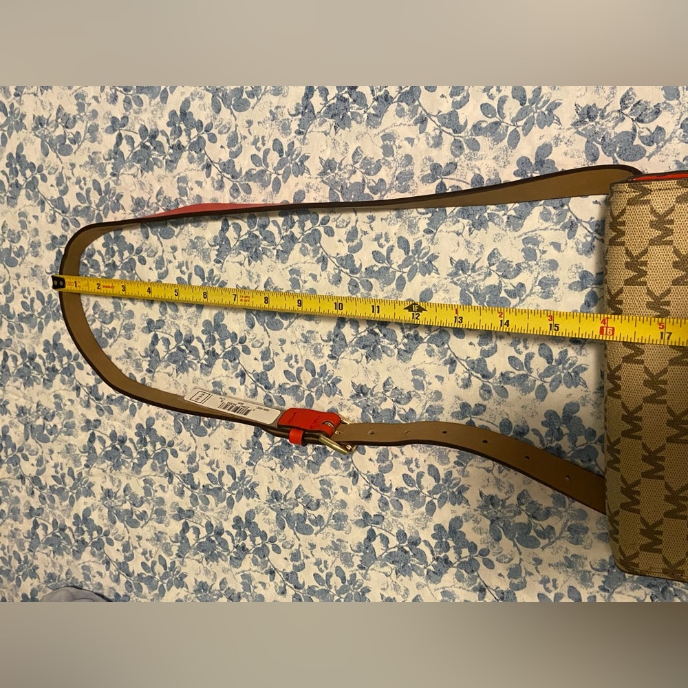 Michael Kors Red and Brown Signature Fanny Pack powder blush small bag Size L/XL - Picture 14 of 14